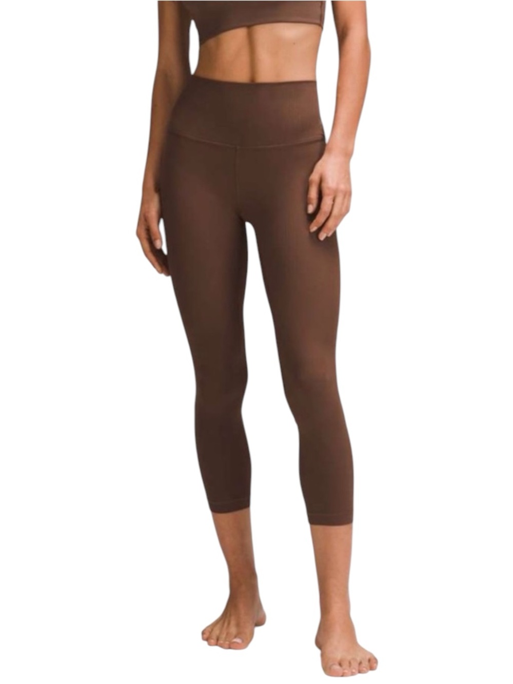 Lululemon Align Ribbed High-Rise Leggings Crop 23” in Espresso Size 6